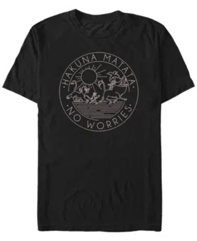 Fifth Sun Men's Hakuna Line Short Sleeve Crew T-shirt In Black