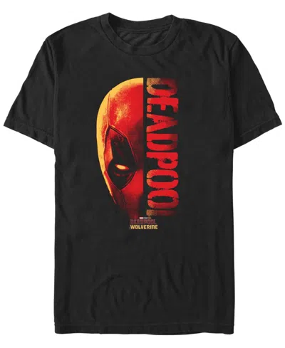 Fifth Sun Mens Half Deadpool Short Sleeve T-shirt In Black
