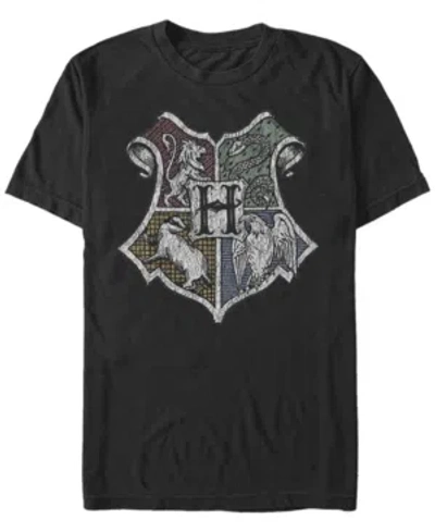 Fifth Sun Men's Hand Drawn Crest Short Sleeve Crew T-shirt In Black