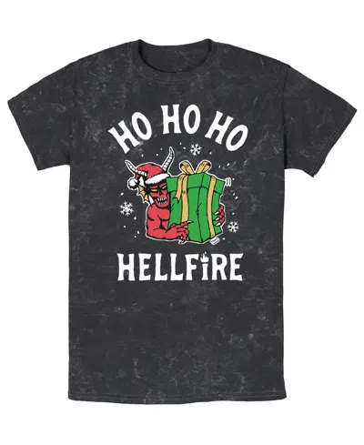 Fifth Sun Men's Hellfire Stranger Things Holiday Graphic T-shirt In Black
