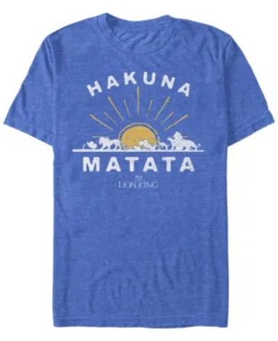 Fifth Sun Men's Horizon Line Short Sleeve Crew T-shirt In Royal Heather