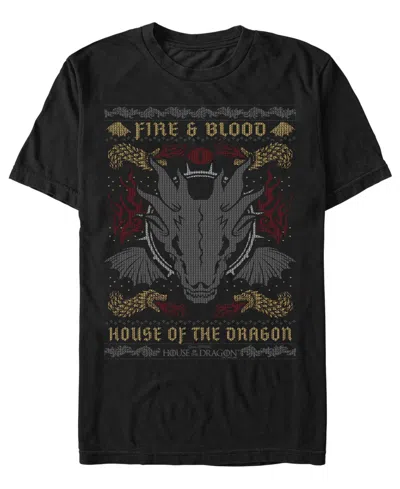 Fifth Sun Men's House Of The Dragon Balerion Graphic T-shirt In Black