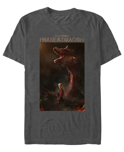 Fifth Sun Men's House Of The Dragon Daemon Poster Graphic T-shirt In Gray