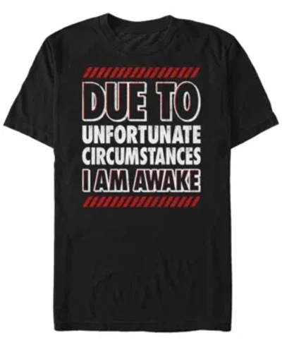 Fifth Sun Men's I Am Awake Short Sleeve Crew T-shirt In Black