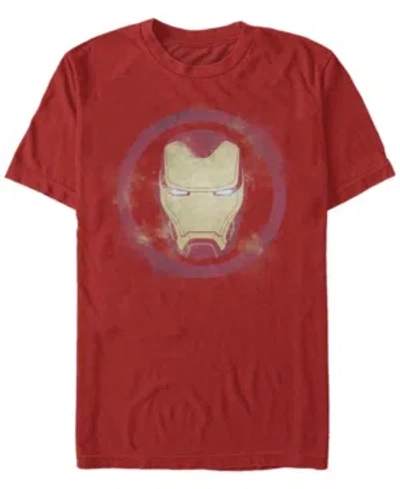 Fifth Sun Men's Iron Man Spray Logo Short Sleeve Crew T-shirt In Red