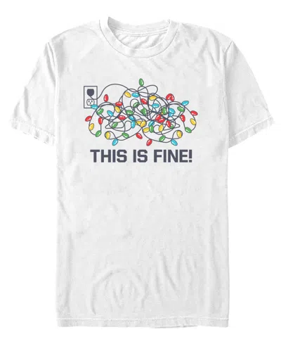Fifth Sun Men's It's Fine Graphic Short-sleeve T-shirt In White