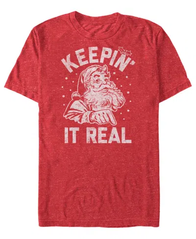 Fifth Sun Men's Keepin It Real Graphic Cotton-blend T-shirt In Red Heather