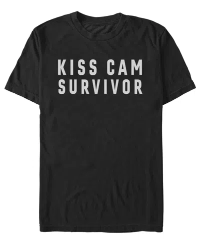 Fifth Sun Men's Kiss Cam Survivor Graphic T-shirt In Black