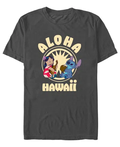 Fifth Sun Men's Lilo & Stitch Graphic Print T-shirt In Gray