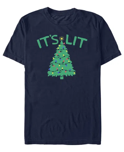 Fifth Sun Men's Lit Graphic Crew-neck T-shirt In Blue