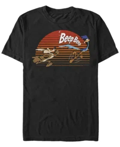 Fifth Sun Men's Looney Tunes Catch Me If You Can Short Sleeve T-shirt In Black