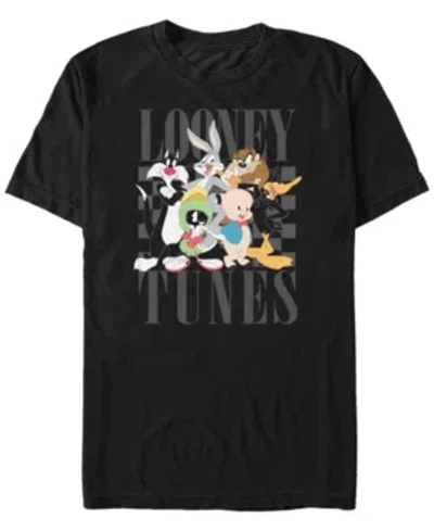 Fifth Sun Men's Looney Tunes Nineties Groupshot Short Sleeve T-shirt In Black