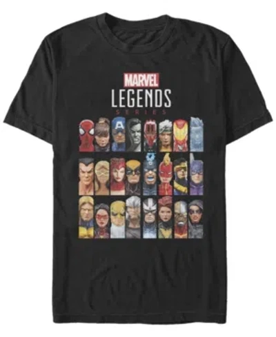 Fifth Sun Men's Marvel Legends Headshots Short Sleeve Crew T-shirt In Black