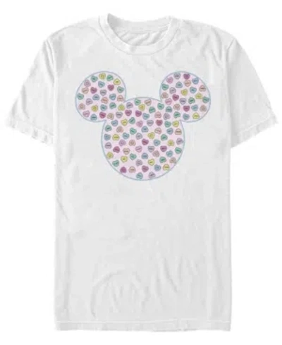 Fifth Sun Men's Mickey Candy Ears Short Sleeve Crew T-shirt In White
