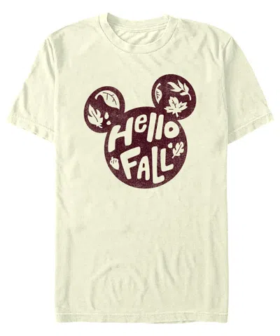 Fifth Sun Men's Mickey Classic Hello Fall Short Sleeves T-shirt In Natural