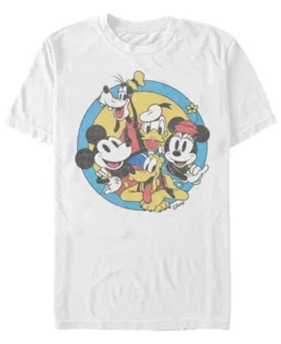 Fifth Sun Men's Mickey Classic Original Buddies Short Sleeve T-shirt In White