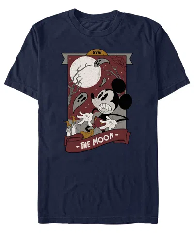 Fifth Sun Men's Mickey Classic Vintage-like Mickey Tarot Short Sleeves T-shirt In Navy