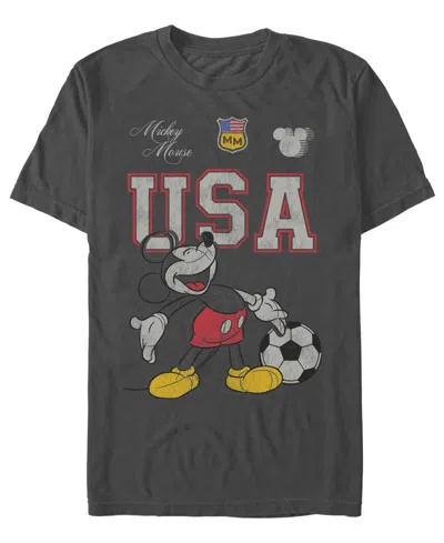 Fifth Sun Men's Mickey In The Usa Graphic T-shirt In Gray