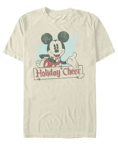 Fifth Sun Men's Mickey Mouse & Friends Cheery Mickey Graphic T-shirt In Ivory