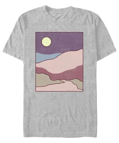 Fifth Sun Men's Minimal Landscape Short Sleeves T-shirt In Athletic Heather