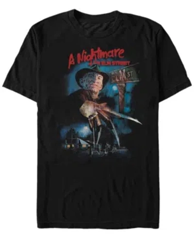Fifth Sun Men's Nightmare On Elm Street First Night Short Sleeve T-shirt In Black