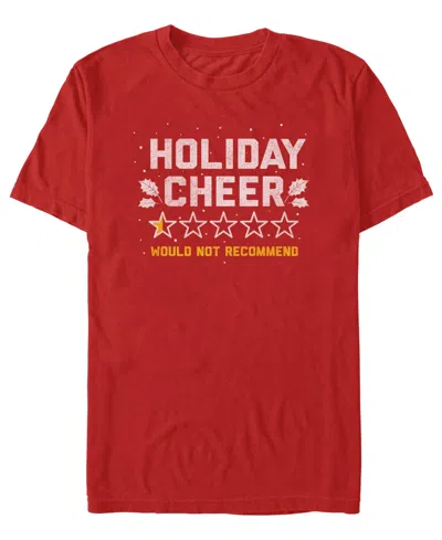 Fifth Sun Men's Not Recommended Graphic Crewneck T-shirt In Red
