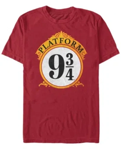 Fifth Sun Men's Ornate Platform Short Sleeve Crew T-shirt In Cardinal
