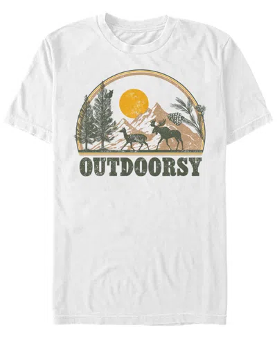 Fifth Sun Men's Outdoorsy Short Sleeves T-shirt In White