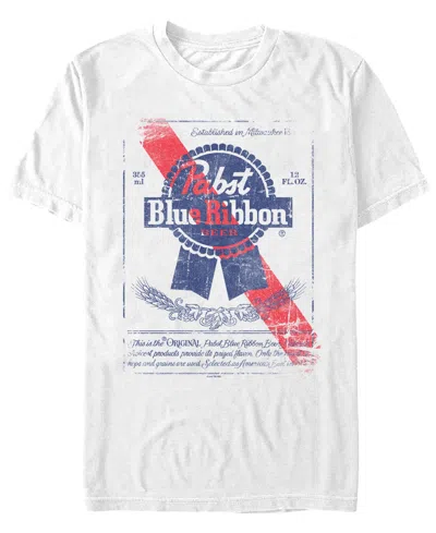 Fifth Sun Men's Pabst Layered Label Short Sleeve T-shirt In White