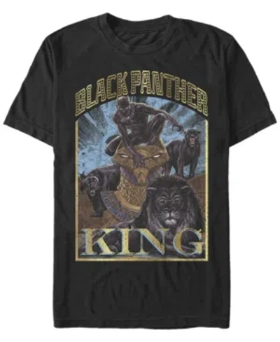 Fifth Sun Men's Panther Homage Short Sleeve Crew T-shirt In Black