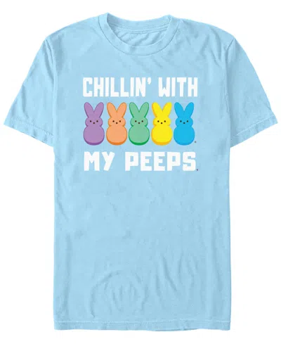 Fifth Sun Men's Peeps My Peeps Chill Short Sleeve T-shirt In Light Blue