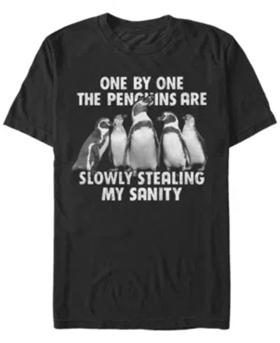Fifth Sun Men's Penguin Thieves Short Sleeve Crew T-shirt In Black