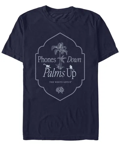 Fifth Sun Men's Phones Down Palms Up Short Sleeve T-shirt In Navy