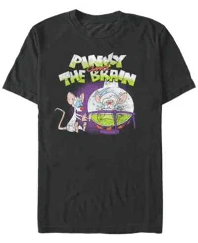 Fifth Sun Men's Pinky The Brain Cooked Brain Short Sleeve T-shirt In Black