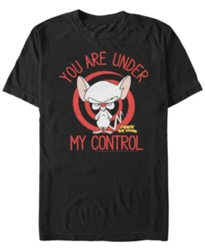 Fifth Sun Men's Pinky The Brain You Are Under My Control Short Sleeve T-shirt In Black