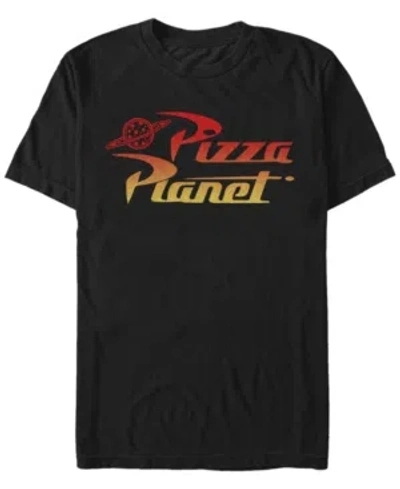 Fifth Sun Men's Pizza Planet Gradient Short Sleeve Crew T-shirt In Black