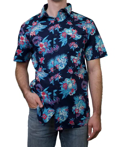 Fifth Sun Men's Pulled Cords Short Sleeves Woven Shirt In Multi Color