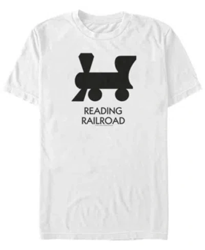 Fifth Sun Men's Reading Railroad Short Sleeve Crew T-shirt In White