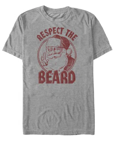 Fifth Sun Men's Respect The Beard Graphic Crew Neck T-shirt In Gray