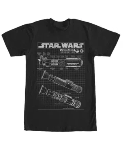 Fifth Sun Men's Saber Diagram Short Sleeve Crew T-shirt In Black