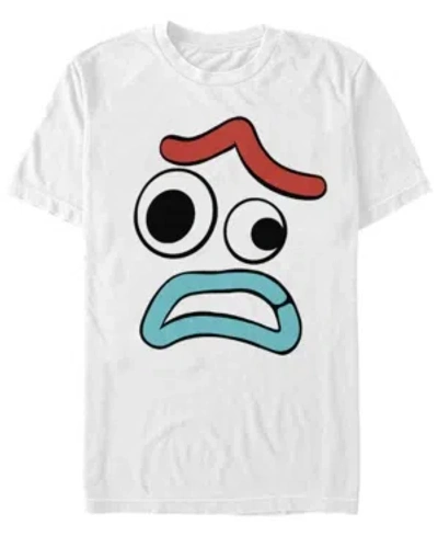 Fifth Sun Men's Scared Forky Short Sleeve Crew T-shirt In White