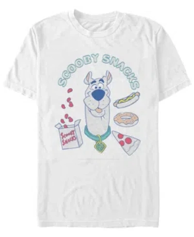 Fifth Sun Men's Scooby Doo Scoob Eats Short Sleeve T-shirt In White