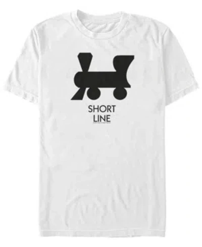 Fifth Sun Men's Short Line Short Sleeve Crew T-shirt In White