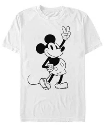 Fifth Sun Men's Simple Mickey Short Sleeve Crew T-shirt In White