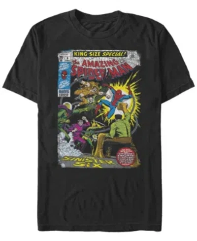 Fifth Sun Men's Sinister 6 Comic Short Sleeve Crew T-shirt In Black