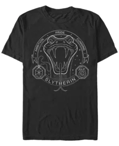 Fifth Sun Men's Slytherin Symbol Short Sleeve Crew T-shirt In Black