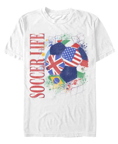 Fifth Sun Men's Soccer Is Life Graphic T-shirt In White