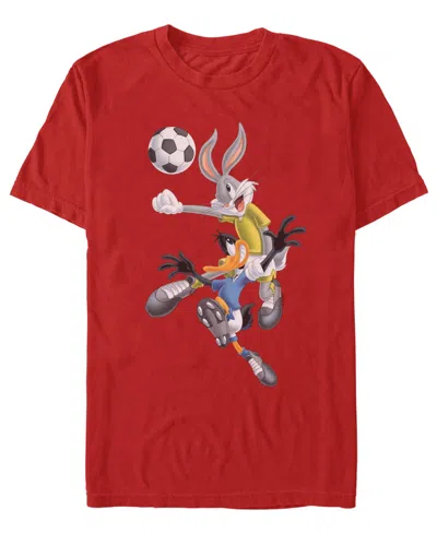 Fifth Sun Men's Soccer Match Graphic T-shirt In Red