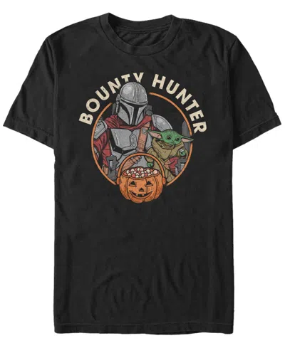 Fifth Sun Men's Star Wars Mandalorian Candy Hunter Short Sleeves T-shirt In Black