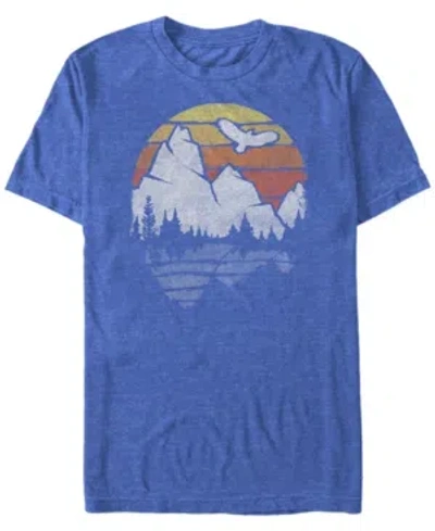 Fifth Sun Men's Summer Camping Short Sleeve Crew T-shirt In Royal Heather